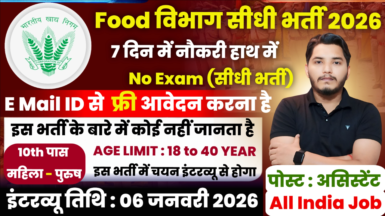 Food Department Vacancy