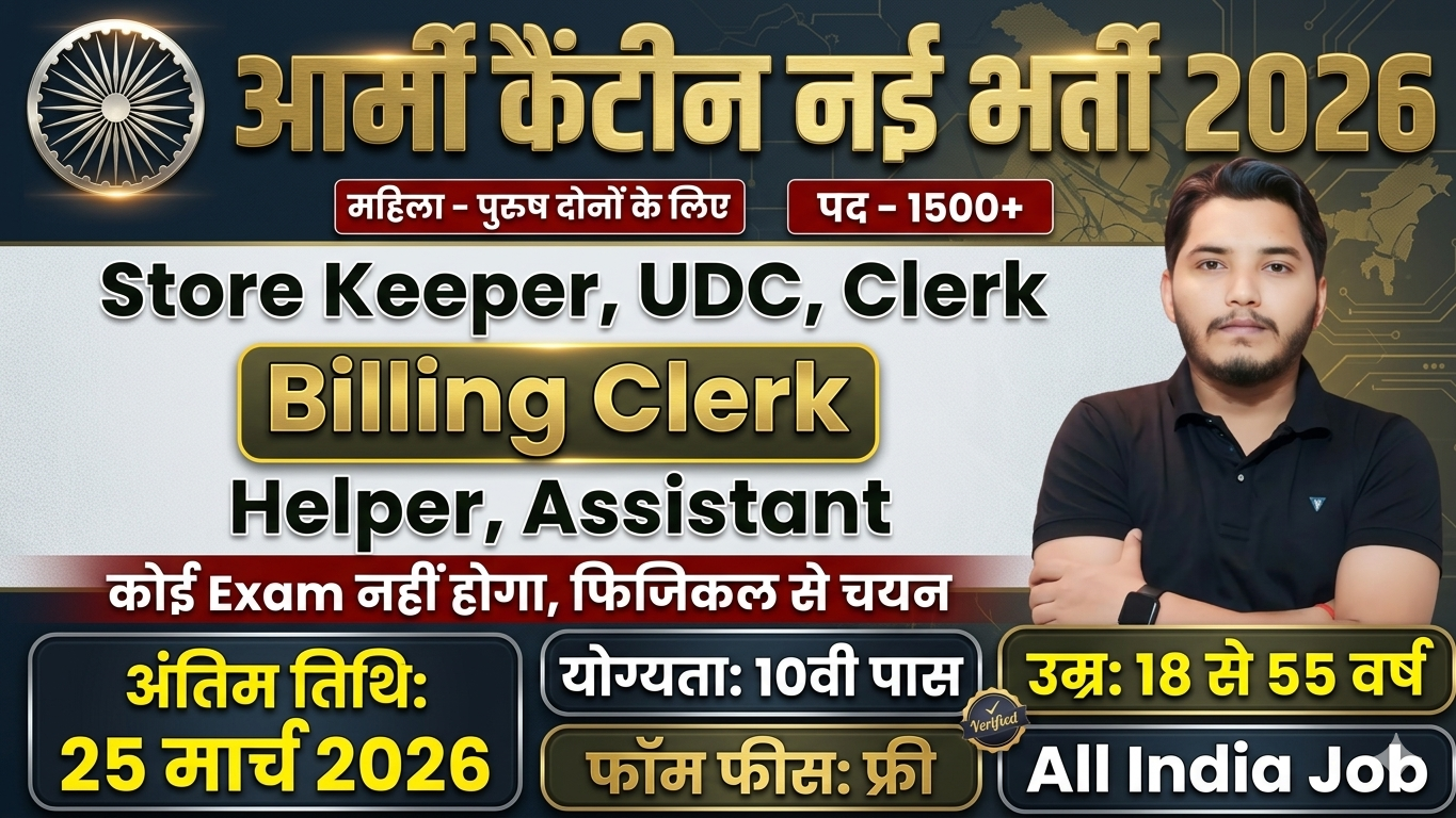 Army Canteen Recruitment