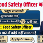 Food Safety Officer Recruitment