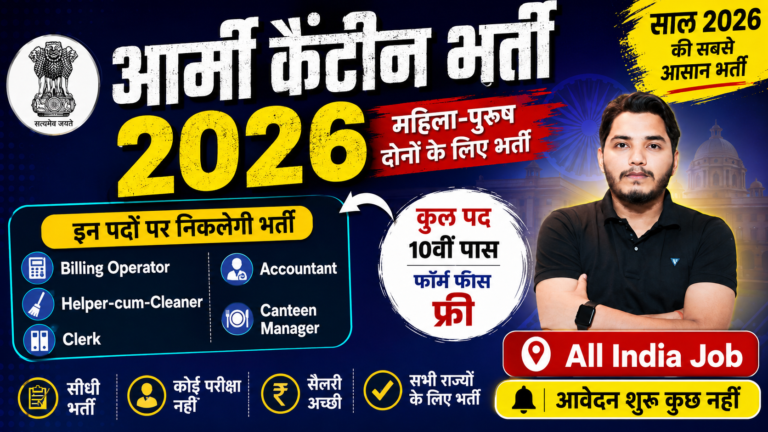Army Canteen Recruitment