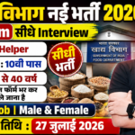 Food Department Vacancy