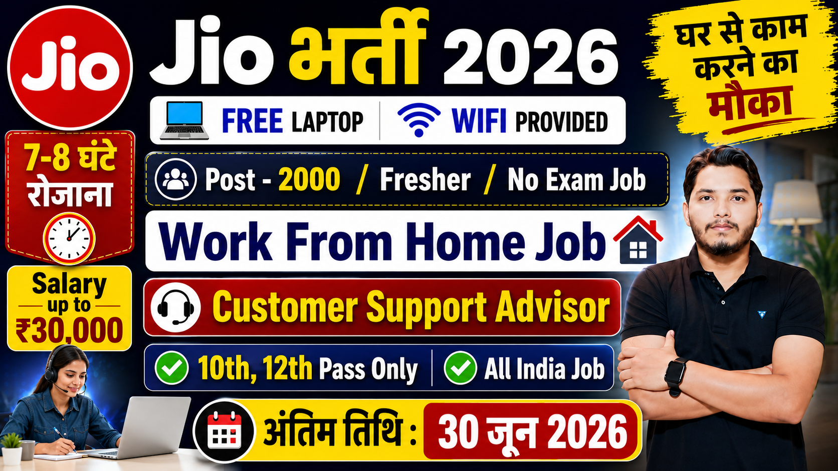 Jio Work From Home Vacancy