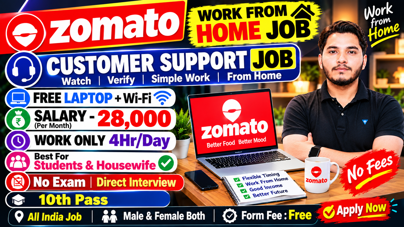 Zomato Work From Home Job